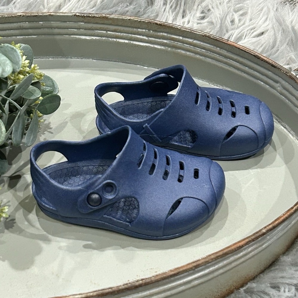Okabashi Navy Toddler Waterproof Sandals Size 5 Sustainable Shoes Made In USA
